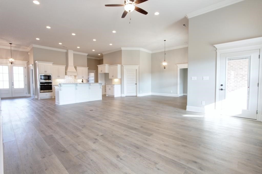 Crown Throughout Home except Closets Pantry Garage Sloped Ceilings