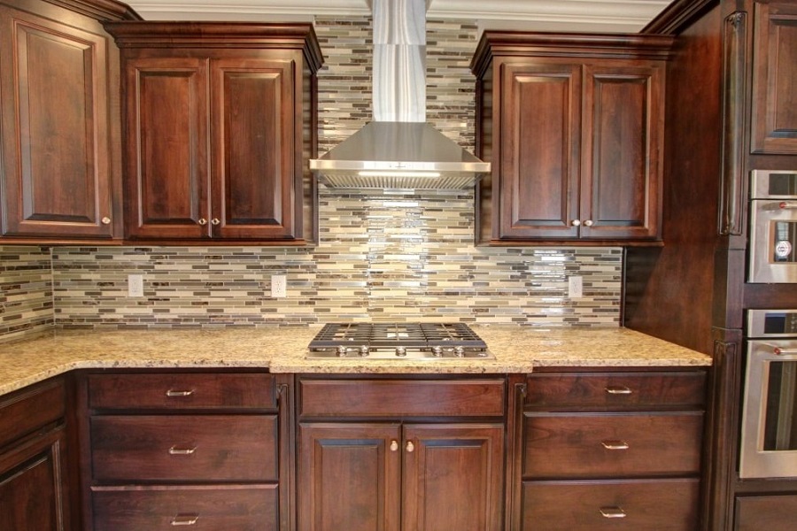 Five Bruner Gas Cook Top and Stainless Vent Hood