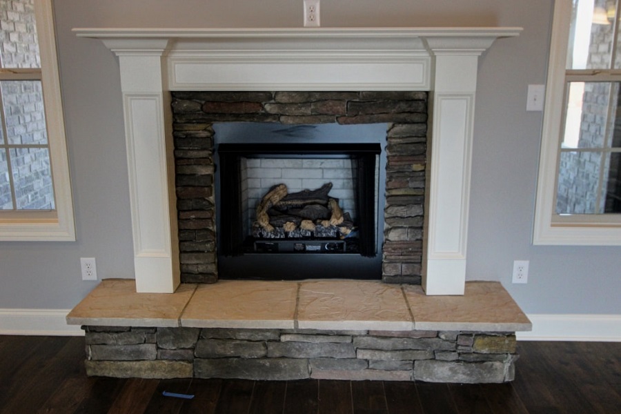 Stone Hearth and Stone Surround