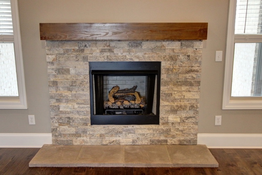 Limestone Block Stone Look Tile Block Mantel