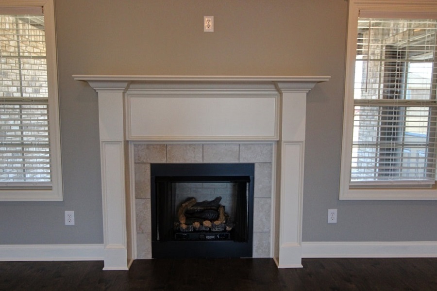 Mantel with Tile Surround